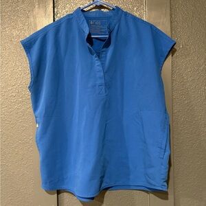 Figs Royal Blue Rafaela Scrub Top Size Medium